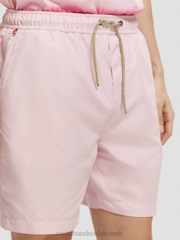 ملابس Scotch & Soda شورت سباحة متوسط ​​الطول الحجر الوردي رجال N0V4663