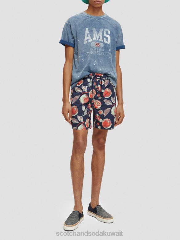 ملابس Scotch & Soda شورت سباحة مطبوع متوسط ​​الطول فواكه متعددة رجال N0V4674