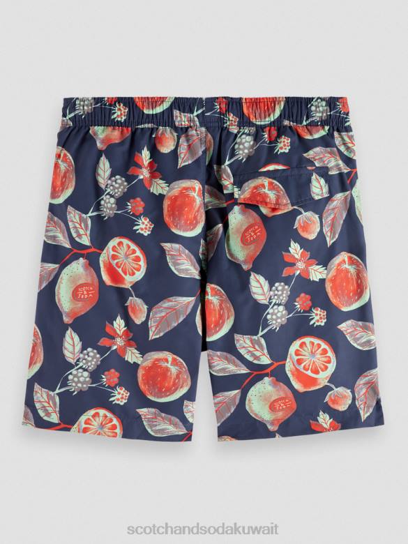 ملابس Scotch & Soda شورت سباحة مطبوع متوسط ​​الطول فواكه متعددة رجال N0V4674