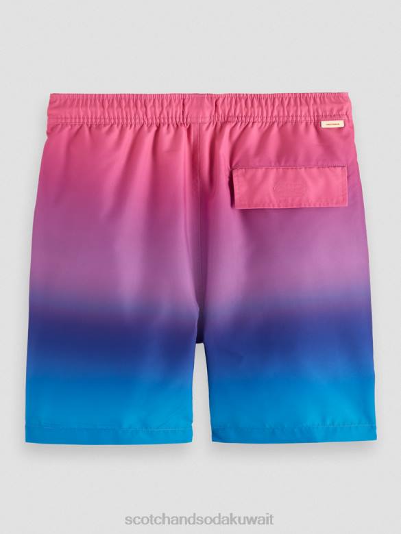 ملابس Scotch & Soda شورت سباحة مطبوع متوسط ​​الطول التدرج الكرز رجال N0V4695