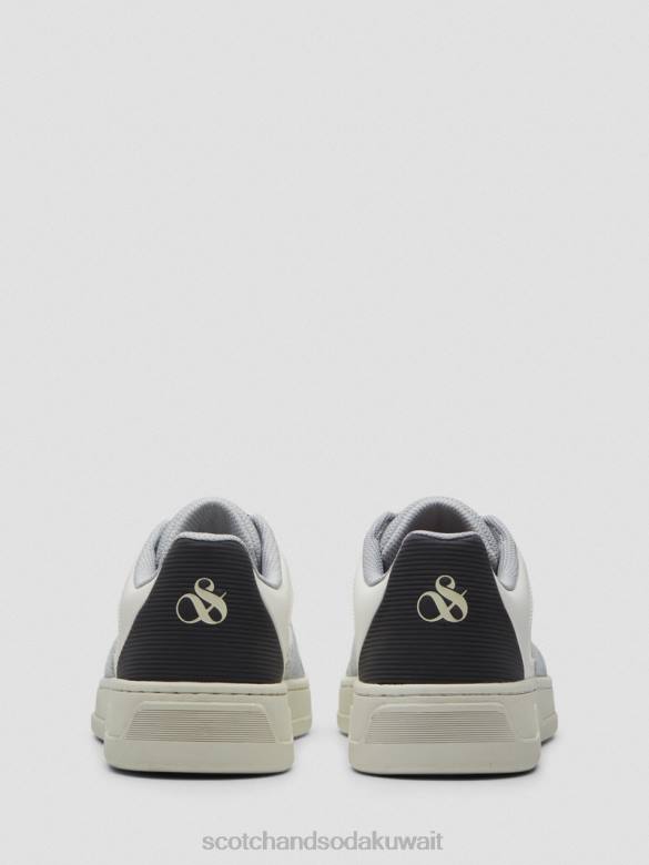 أحذية Scotch & Soda حذاء إليوت من الجلد والسويدي أبيض متعدد رجال N0V4696