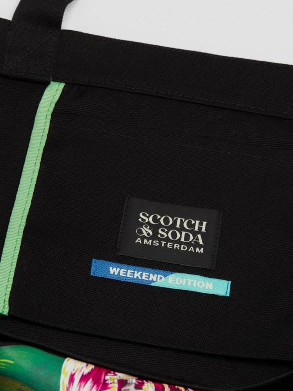 مُكَمِّلات Scotch & Soda حقيبة حمل فنية من القماش أسود رجال N0V4700
