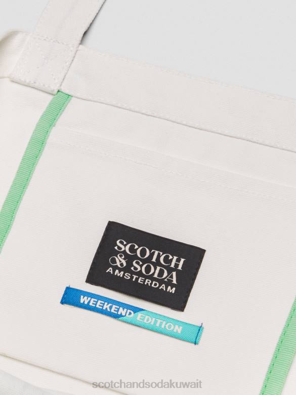 مُكَمِّلات Scotch & Soda حقيبة حمل فنية من القماش أبيض رجال N0V4701