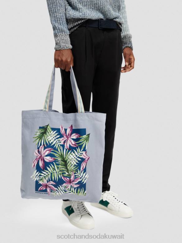 مُكَمِّلات Scotch & Soda حقيبة حمل فنية من القماش رمادي فاتح رجال N0V4705