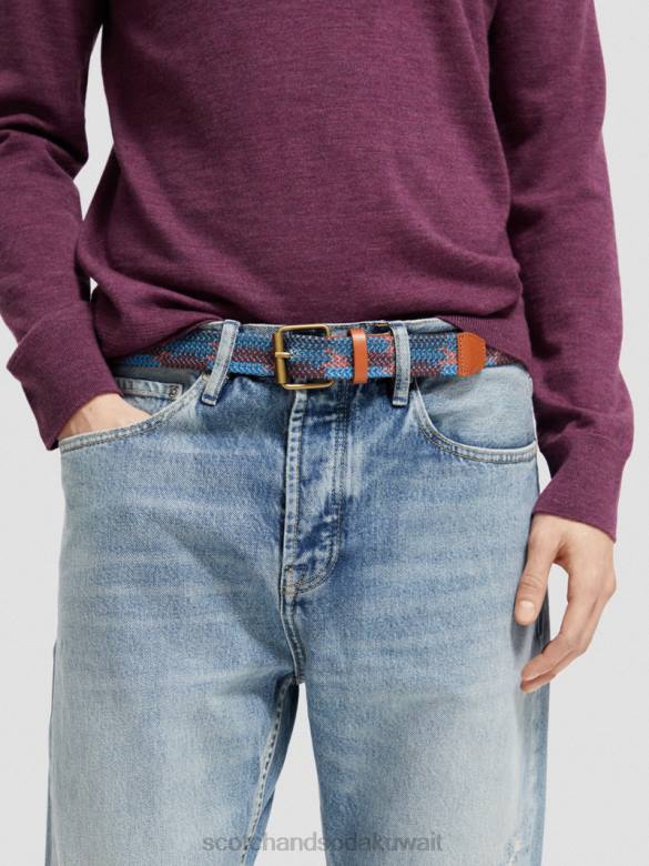 مُكَمِّلات Scotch & Soda حزام شريطي مزين بالجلد التحرير والسرد أ رجال N0V4714