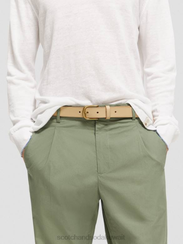 مُكَمِّلات Scotch & Soda حزام من الجلد رمل رجال N0V4716