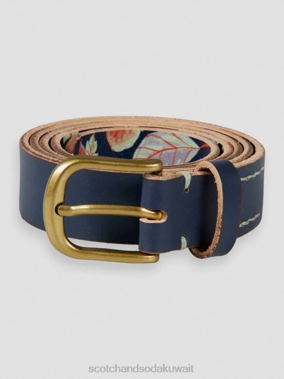 مُكَمِّلات Scotch & Soda حزام من الجلد القوات البحرية رجال N0V4717