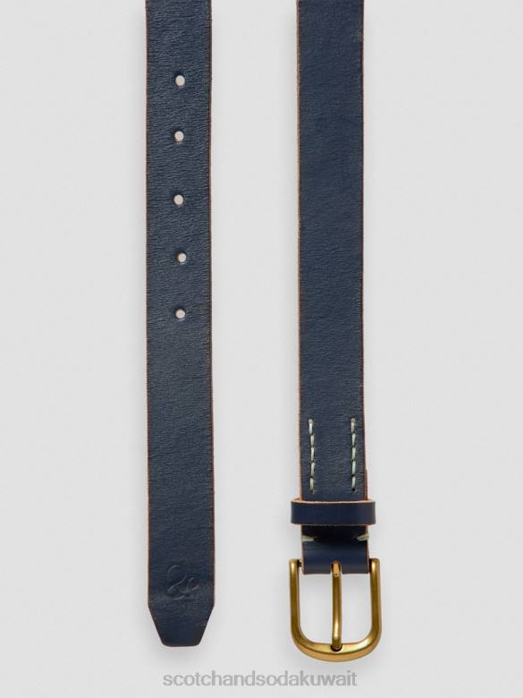 مُكَمِّلات Scotch & Soda حزام من الجلد القوات البحرية رجال N0V4717