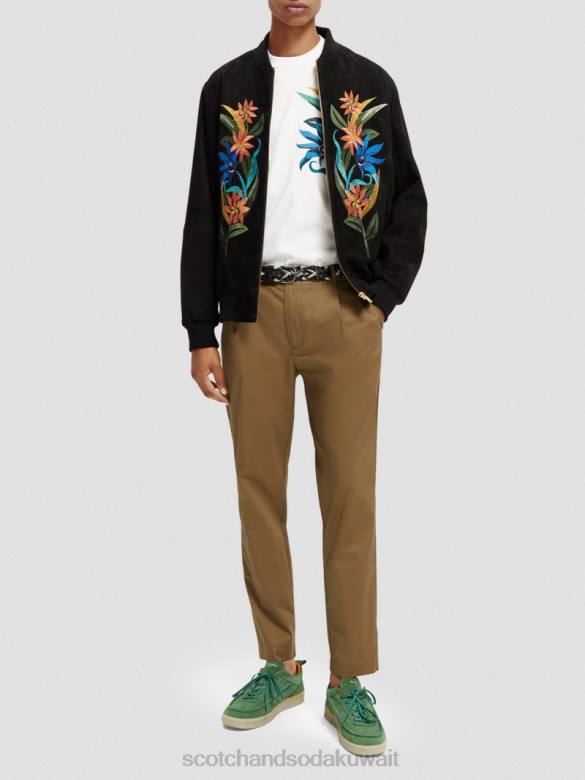 مُكَمِّلات Scotch & Soda جلد مضفر وحزام الحبل أسود رجال N0V4719