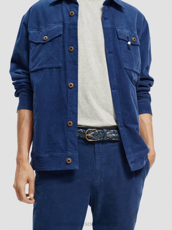 مُكَمِّلات Scotch & Soda جلد مضفر وحزام الحبل البحرية رجال N0V4720