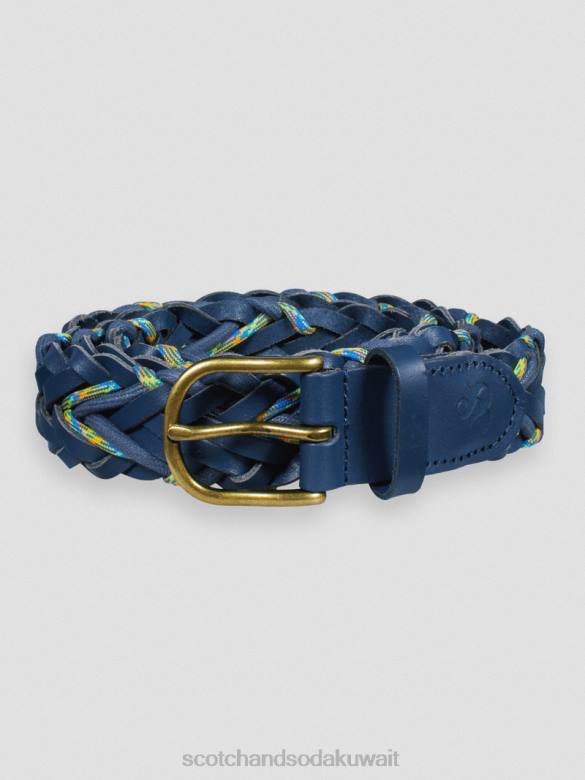مُكَمِّلات Scotch & Soda جلد مضفر وحزام الحبل البحرية رجال N0V4720