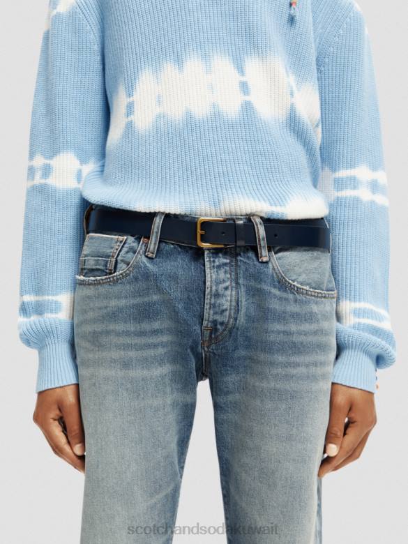 مُكَمِّلات Scotch & Soda حزام من الجلد البحرية رجال N0V4723