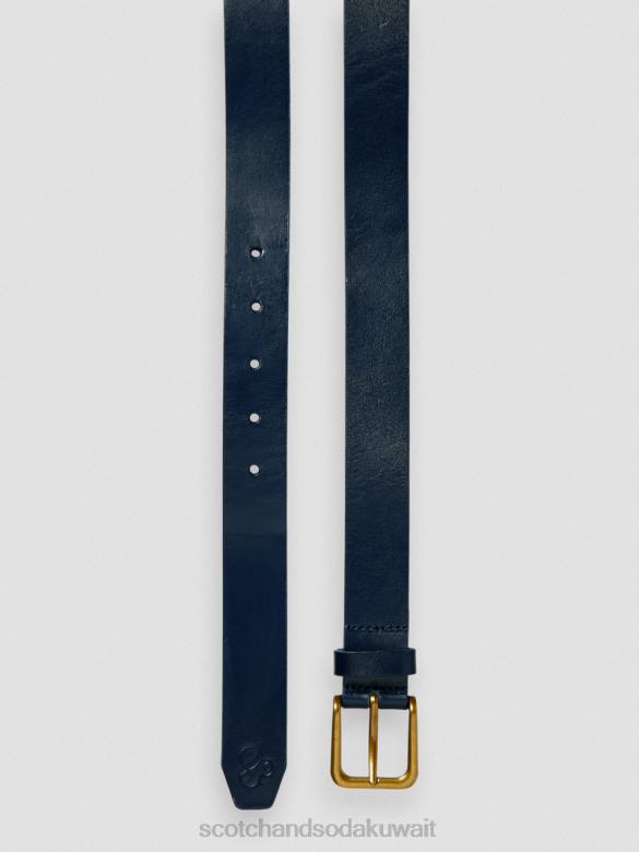 مُكَمِّلات Scotch & Soda حزام من الجلد البحرية رجال N0V4723