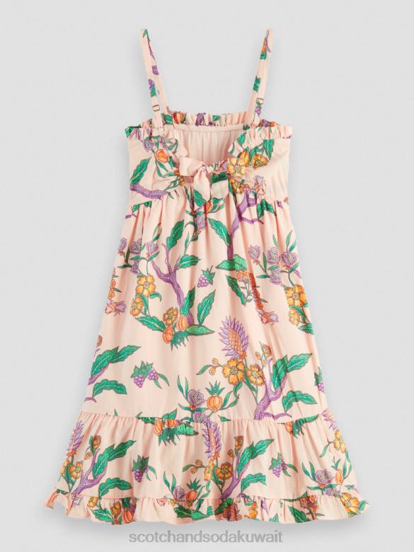 ملابس Scotch & Soda فستان ميدي سموكيد مطبوع حديقة ازهار أطفال N0V4731