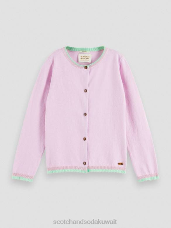 ملابس Scotch & Soda سترة محبوكة بأطراف متباينة زهرة الأوركيد أطفال N0V4734