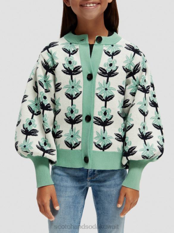 ملابس Scotch & Soda سترة منسوجة بزهور إنتارسيا إنتارسيا الزهرة أطفال N0V4736