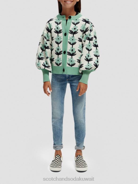 ملابس Scotch & Soda سترة منسوجة بزهور إنتارسيا إنتارسيا الزهرة أطفال N0V4736