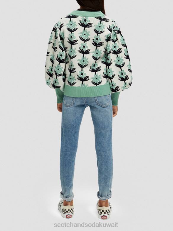 ملابس Scotch & Soda سترة منسوجة بزهور إنتارسيا إنتارسيا الزهرة أطفال N0V4736