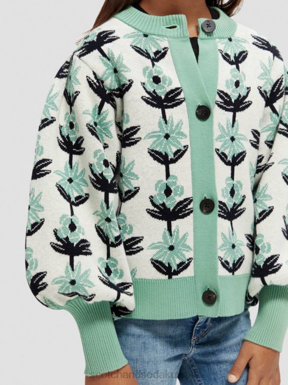 ملابس Scotch & Soda سترة منسوجة بزهور إنتارسيا إنتارسيا الزهرة أطفال N0V4736