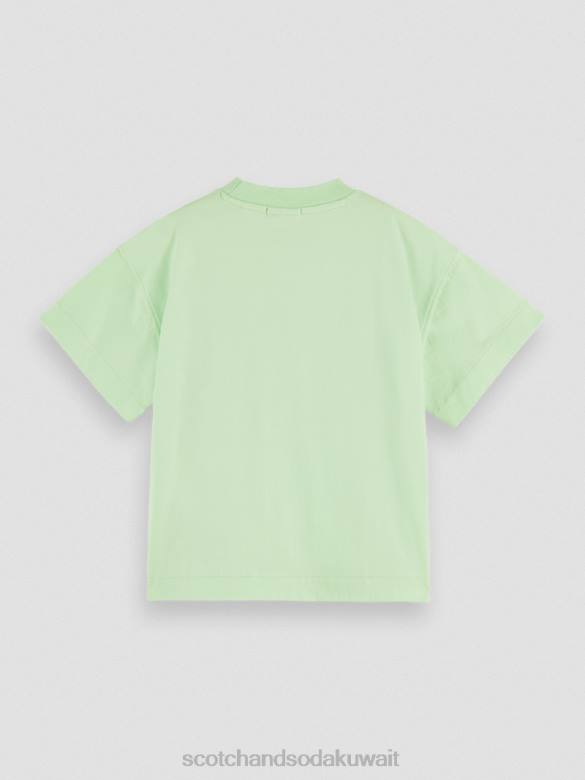 ملابس Scotch & Soda تي شيرت فضفاض من القطن العضوي بتصميم فني جير أطفال N0V4738