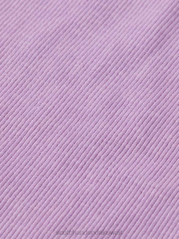 ملابس Scotch & Soda توب بدون أكمام محبوك ومضلع زهرة الأوركيد أطفال N0V4744