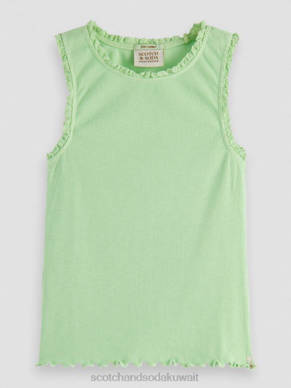 ملابس Scotch & Soda توب بدون أكمام محبوك ومضلع جير أطفال N0V4745