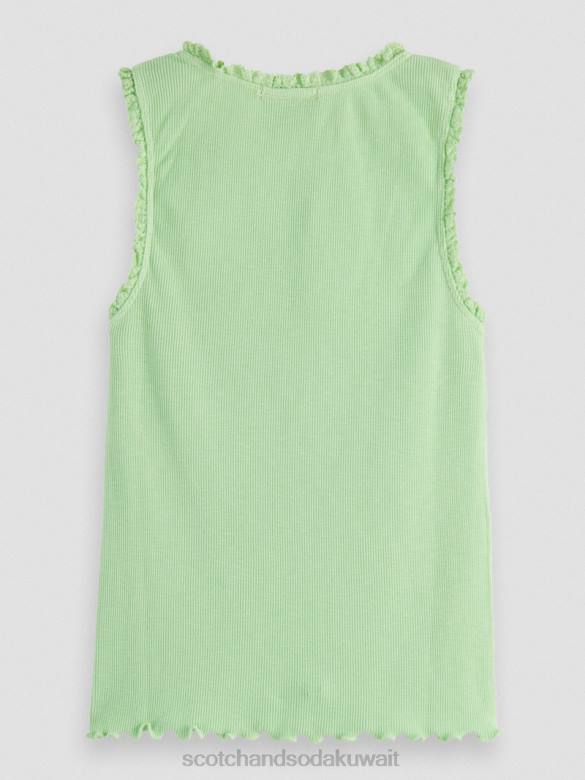 ملابس Scotch & Soda توب بدون أكمام محبوك ومضلع جير أطفال N0V4745