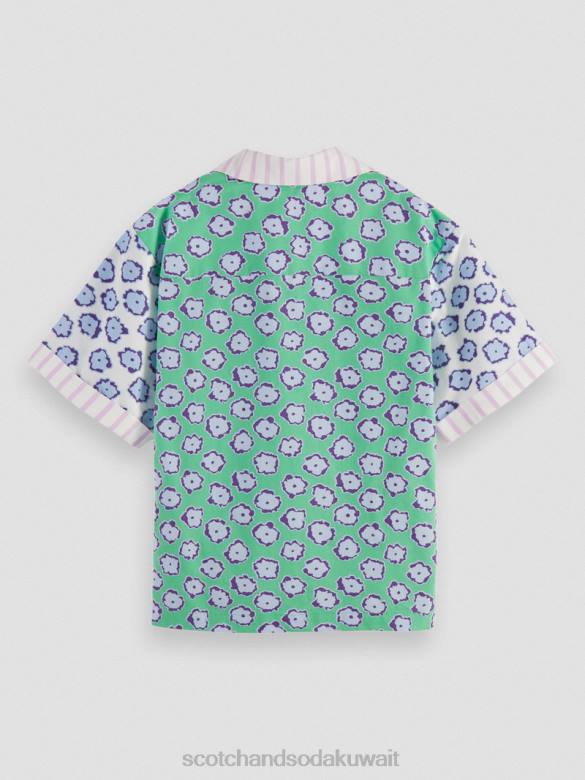 ملابس Scotch & Soda قميص مخيم بطبعات مختلطة خليط حقل الخشخاش أطفال N0V4747
