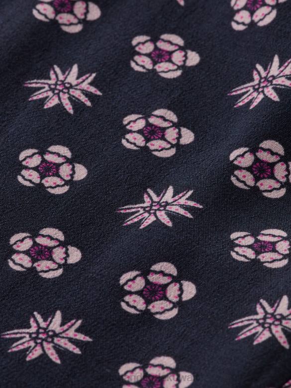 ملابس Scotch & Soda بنطال بحزام مرتفع الارتفاع ومريح وضيق زهرة الليل المرقعة أطفال N0V4759