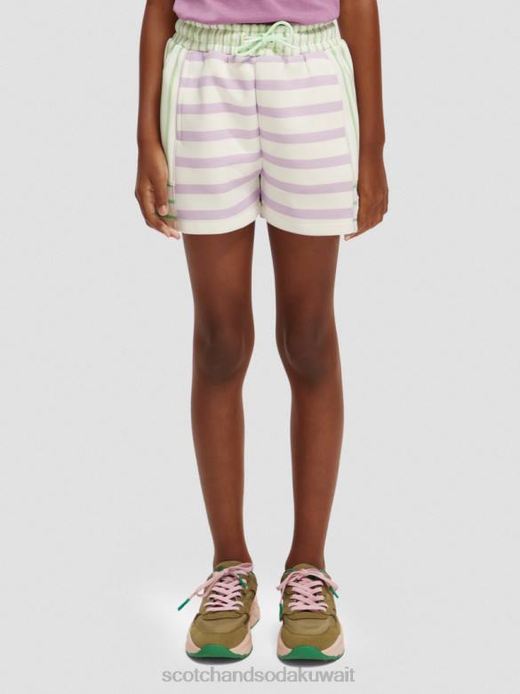 ملابس Scotch & Soda شورت عرق مختلط مخطط أطفال N0V4765