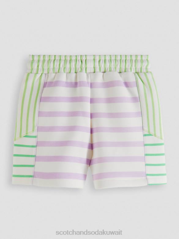 ملابس Scotch & Soda شورت عرق مختلط مخطط أطفال N0V4765