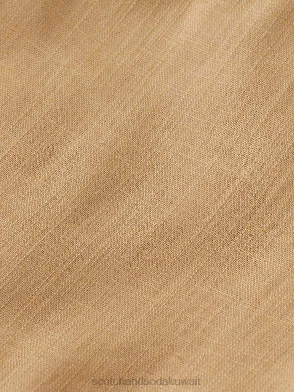 ملابس Scotch & Soda كاروهات شورت واسع الساق شاهق رمل أطفال N0V4767