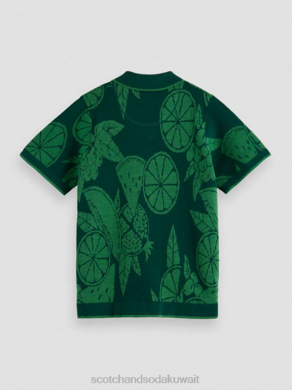 ملابس Scotch & Soda قميص مخيم من القطن العضوي المحبوك إنتارسيا الفاكهة أطفال N0V4777