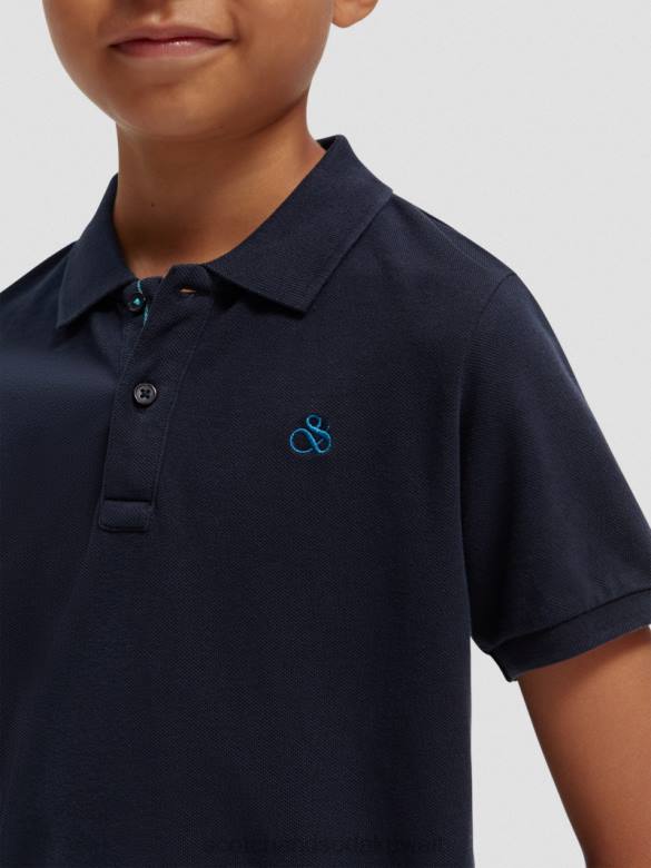 ملابس Scotch & Soda بولو بيكيه مصبوغ بالملابس ليلة أطفال N0V4778