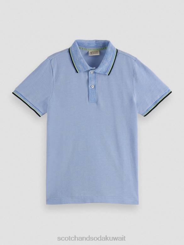 ملابس Scotch & Soda بولو ذو أطراف متباينة مزيج أزرق أطفال N0V4780