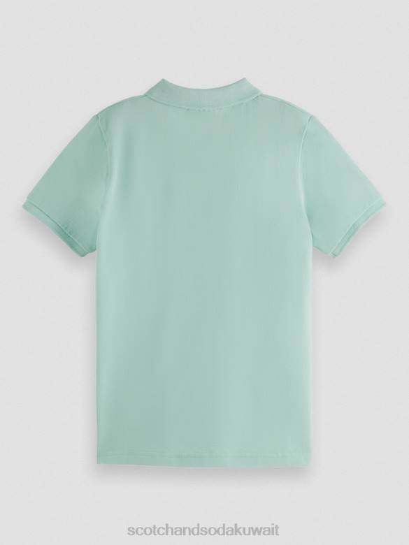 ملابس Scotch & Soda بولو بيكيه مصبوغ بالملابس نعناع أطفال N0V4782