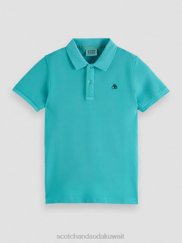 ملابس Scotch & Soda بولو بيكيه مصبوغ بالملابس أكوا أطفال N0V4785