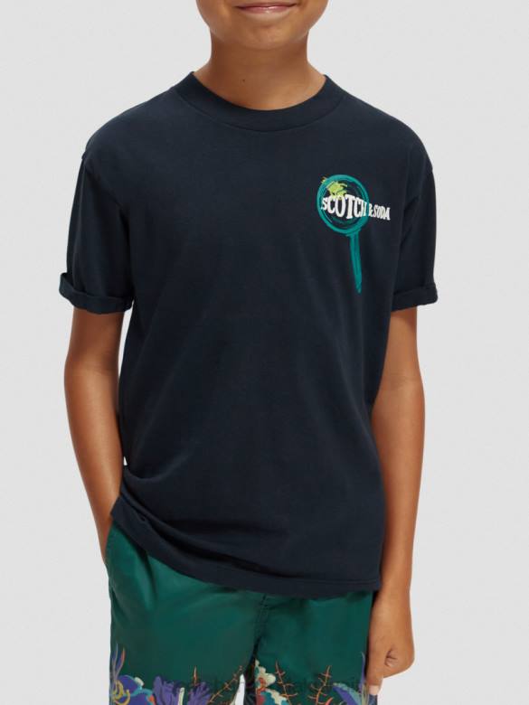 ملابس Scotch & Soda تي شيرت عمل فني مناسب للتزلج ليلة أطفال N0V4788