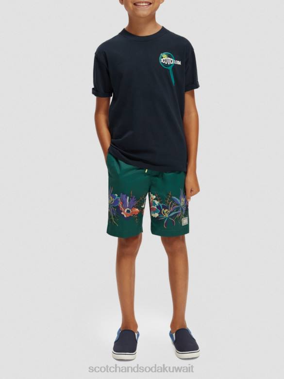 ملابس Scotch & Soda تي شيرت عمل فني مناسب للتزلج ليلة أطفال N0V4788