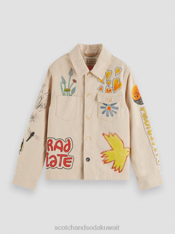 ملابس Scotch & Soda قميص عمل فني رمل أطفال N0V4790