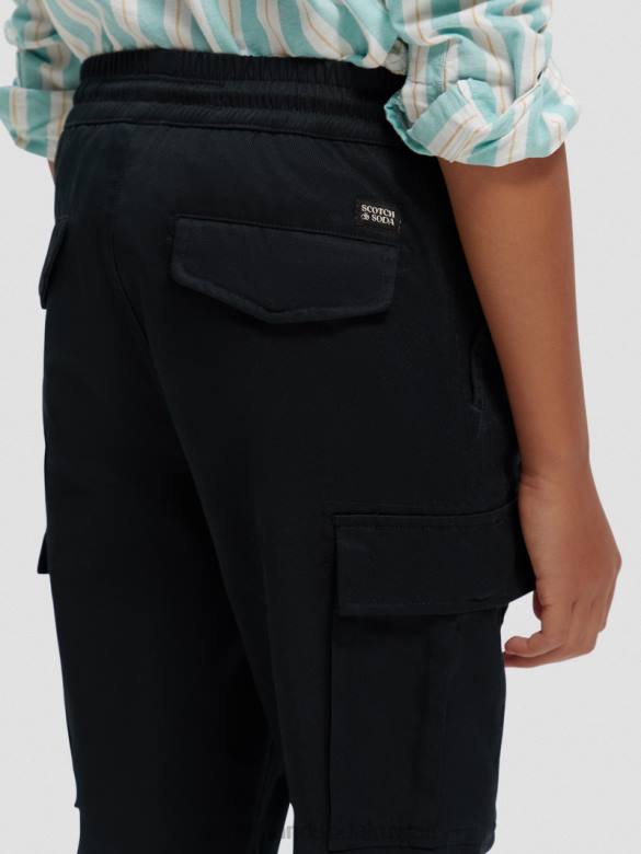 ملابس Scotch & Soda سراويل كارجو عضوية فضفاضة مدببة أنترا أطفال N0V4795