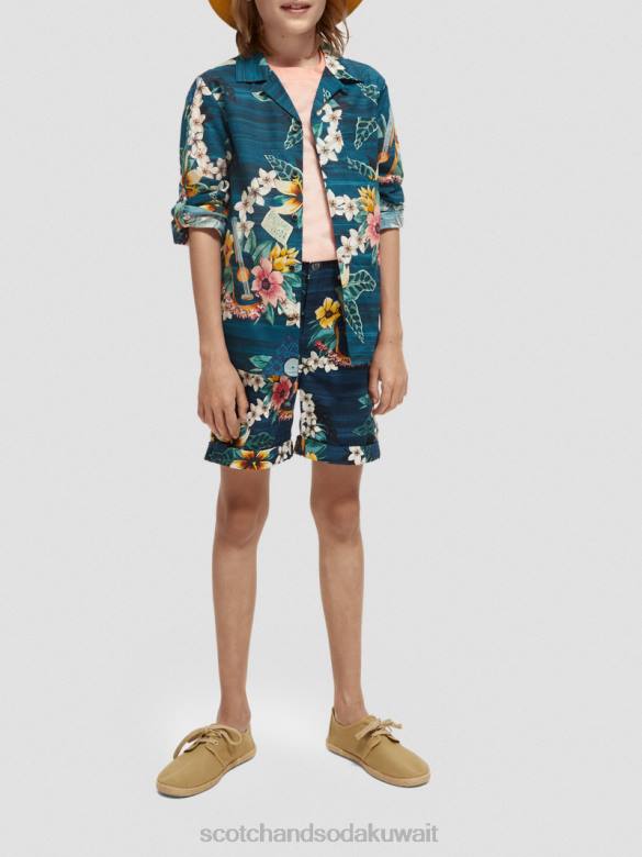 ملابس Scotch & Soda قميص طويل الأكمام مطبوع عضوي التحرير والسرد د أطفال N0V4798