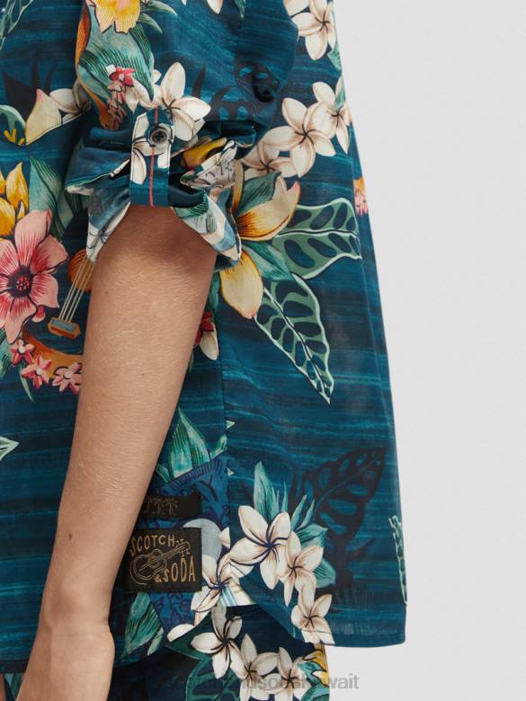 ملابس Scotch & Soda قميص طويل الأكمام مطبوع عضوي التحرير والسرد د أطفال N0V4798