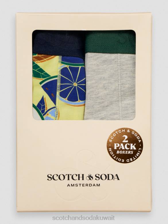 ملابس Scotch & Soda عبوة من قطعتين من السراويل الداخلية المصنوعة من القطن العضوي الفواكه في كل مكان أطفال N0V4801