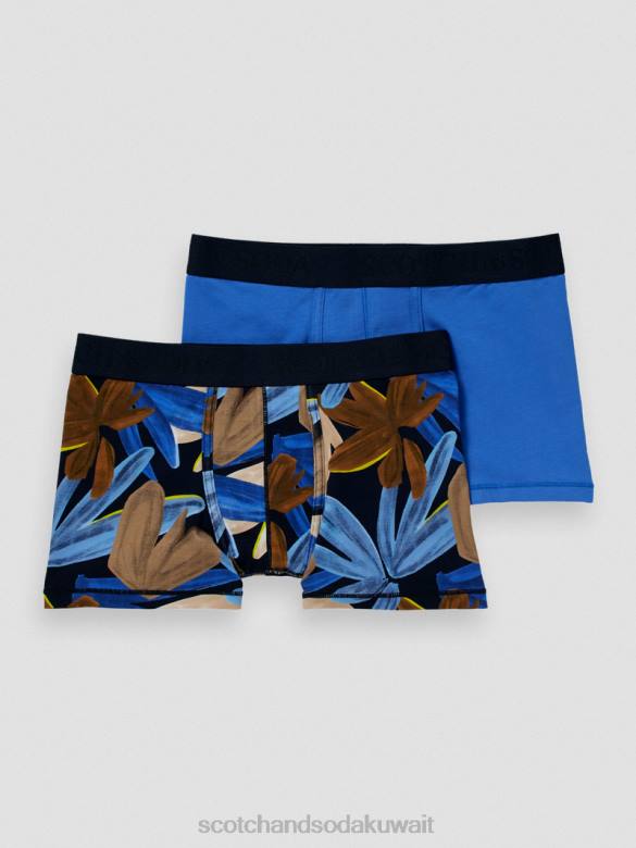 ملابس Scotch & Soda عبوة من قطعتين من السراويل الداخلية المصنوعة من القطن العضوي كامو زهرة أطفال N0V4802