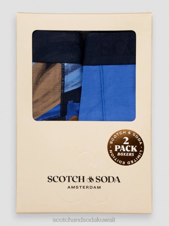 ملابس Scotch & Soda عبوة من قطعتين من السراويل الداخلية المصنوعة من القطن العضوي كامو زهرة أطفال N0V4802