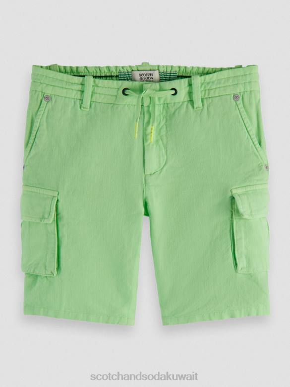 ملابس Scotch & Soda شورت البضائع المصنوع من الكتان المصبوغ بالملابس الحمضيات أطفال N0V4806