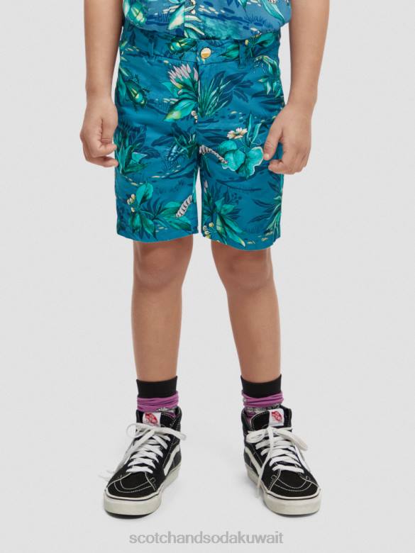 ملابس Scotch & Soda شورت تشينو مطبوع متوسط ​​الطول البق في كل مكان أطفال N0V4808
