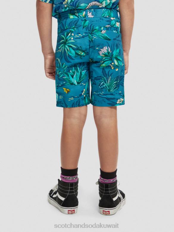ملابس Scotch & Soda شورت تشينو مطبوع متوسط ​​الطول البق في كل مكان أطفال N0V4808