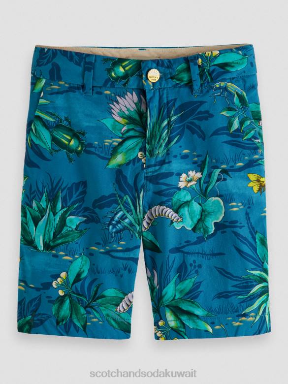 ملابس Scotch & Soda شورت تشينو مطبوع متوسط ​​الطول البق في كل مكان أطفال N0V4808